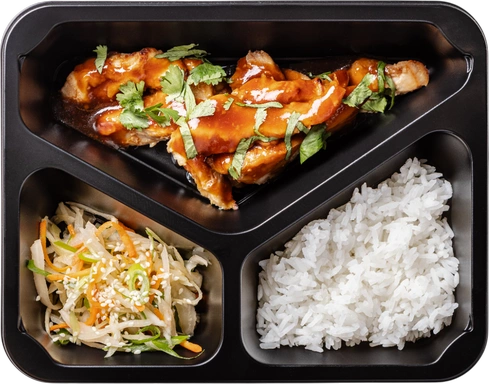 Chinese sticky kuřecí kousky s jasmínovou rýží