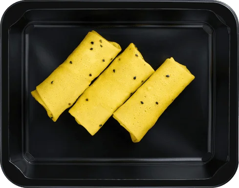 Palačinky s tvarohovou náplní a opečenými houbami portobello