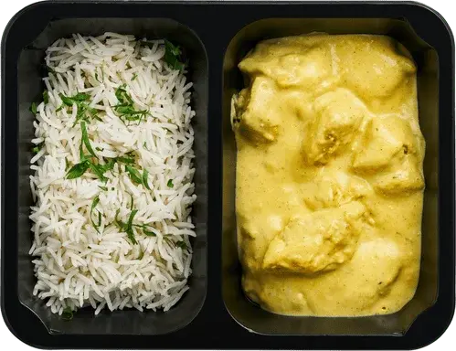 Indická korma s kuřecím masem a rýží